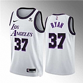 Men's Los Angeles Lakers #37 Matt Ryan White City Edition Stitched Basketball Jersey Dzhi,baseball caps,new era cap wholesale,wholesale hats